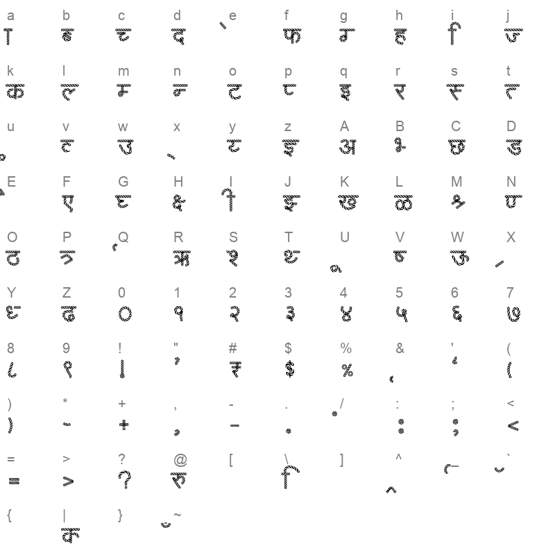 AMS Candy Regular Character Map