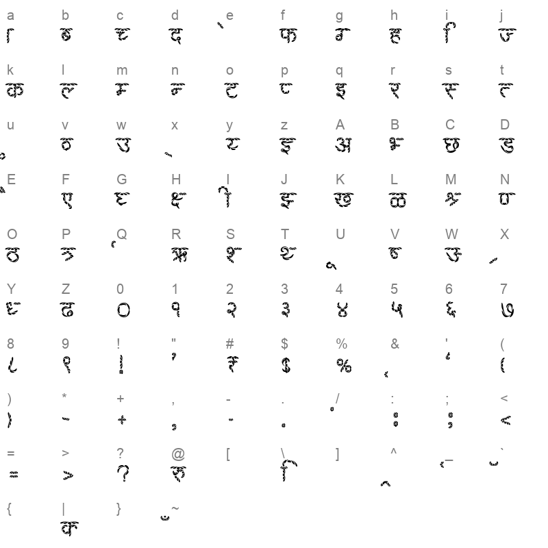 AMS Leafy Regular Character Map