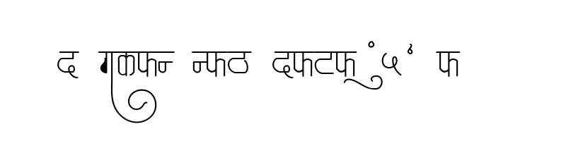 font preview of AMS Darshana Regular