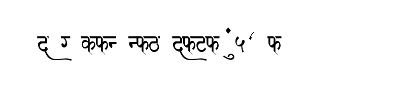 font preview of AMS Purvi Regular