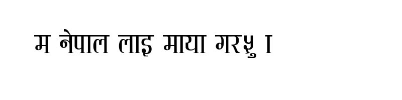 font preview of Chandrodaya Regular