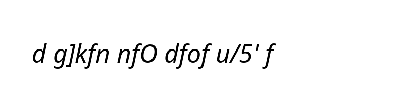 font preview of Noto Sans Italic